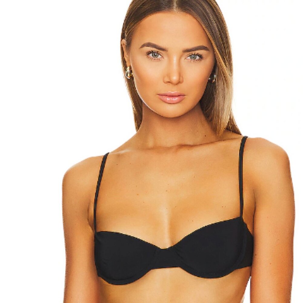 Classic Black Underwire Bikini Top - Women's Swim